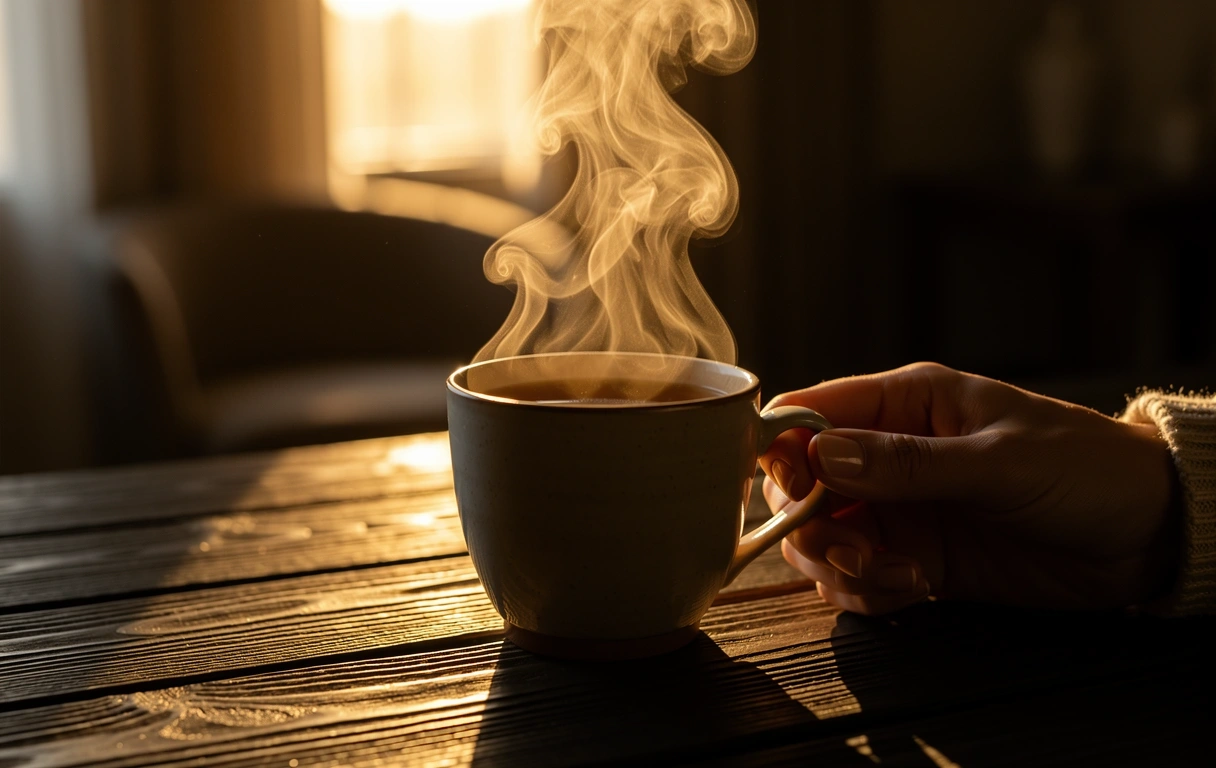 Warm Tee am Morgen